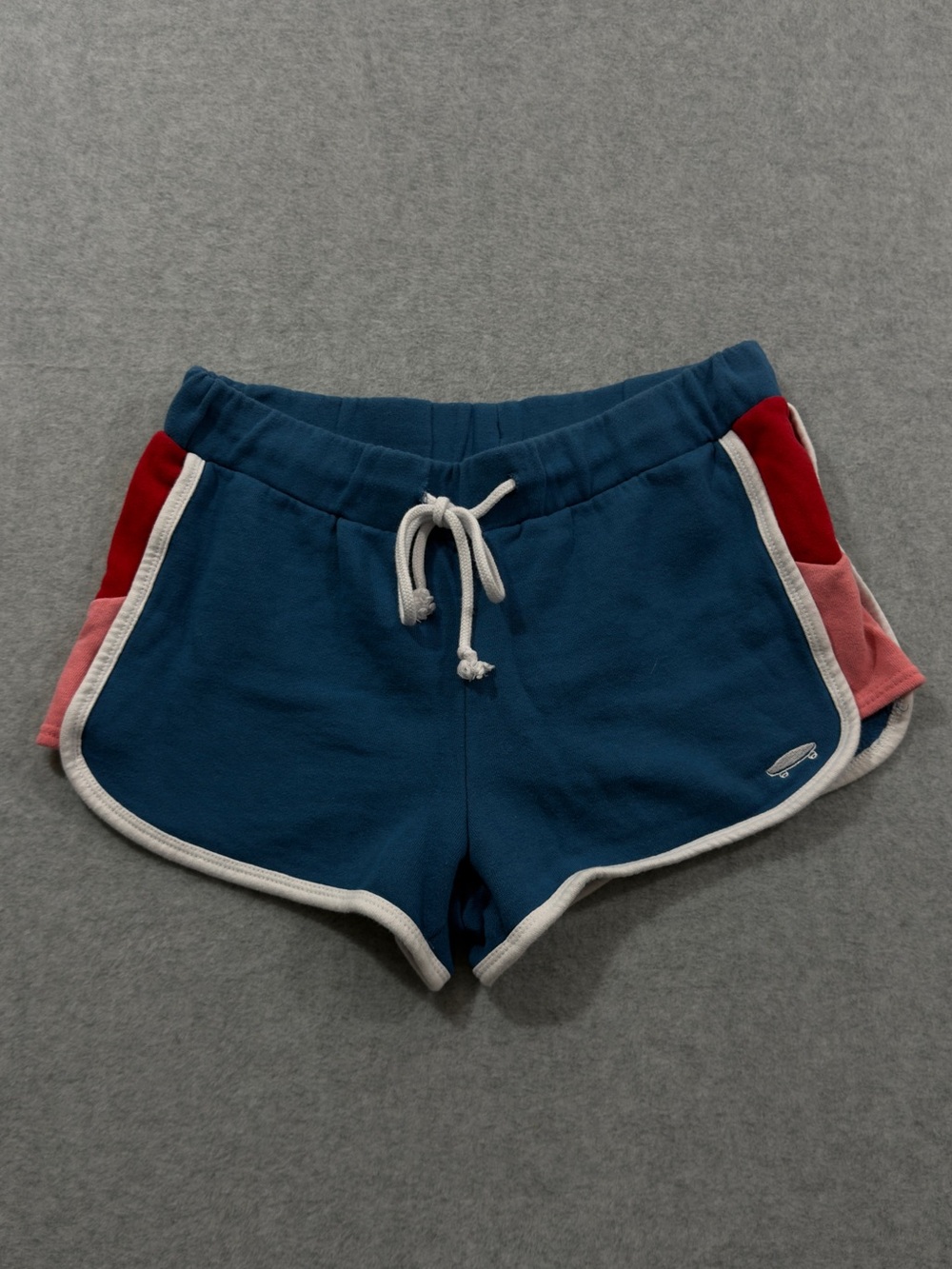 Vans Red White Blue Pink Colorblock Drawstring Shorts Size S